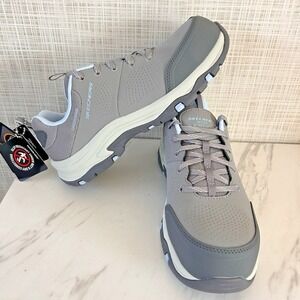 Women's Skechers Trego Astallet Carbon Nano Toe Work Shoes Sz 8 108166 Gray Aqua